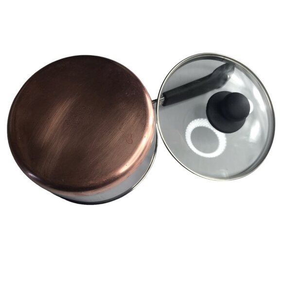 Revere Ware Small Saucepan Pan Pot Copper Bottom with Clear Glass Lid, 2 Qt - Picture 3 of 16